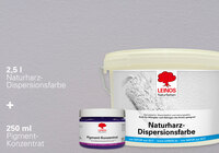 LEINOS Set Wandfarbe - 2,5l Naturharz-Dispersionsfarbe 660 + 250ml Pigment-Konzentrat 668.336 Ultramarin-Rotviolett