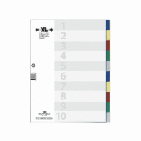 Register A4+ blanko PP 10-teilig farbig
