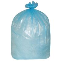 Jantex Large Medium Duty Bin Bags in Blue Made of Recycled Polythene 90Ltr/10kg