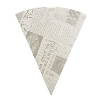 Colpac Biodegradable Newspaper Print Paper Chip Cones 183mm (Pack of 1000)