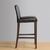 Bolero High Bar Stool in Black Made of Faux Leather and Wood Frame 760mm