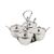 Olympia Revolving Relish Server with 4 Bowls Made of Polished Stainless Steel