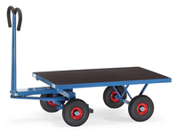 fetra® Handpritschenwagen, Ladefläche 1200 x 800 mm, nur Plattform, Lufträder, Tragkraft 700 kg