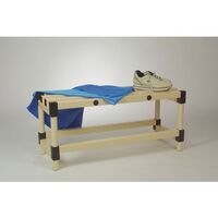 Plastic cloakroom & changing room furniture - Bench - Cream