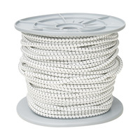 Corde en caoutchouc / corde en polypropylène / corde pour la fixation de bannières | 6 mm blanc 20 m