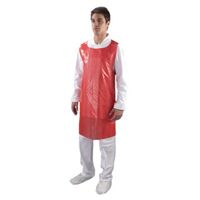 Heavy Duty Red Flat Pack Aprons - Pack Of 100
