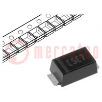 Dioda: Zenera; 1W; 15V; 25mA; SMD; rolka,taśma; subSMA; Ir: 1uA