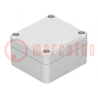 Enclosure: multipurpose; X: 57mm; Y: 63mm; Z: 37mm; ABS; grey; gasket