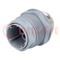 Connector: DIN 43651; socket; NR; male; PIN: 12; w/o contacts; 5A