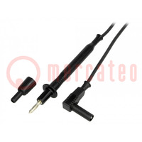 Test lead; 20A; probe tip,banana plug 4mm; with protection