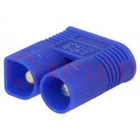 Plug; DC supply; EC3; male; PIN: 2; for cable; soldering; blue; 25A