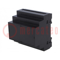 Behuizing: op DIN-rail; Y: 90mm; X: 87mm; Z: 65mm; ABS; zwart; UL94V-0