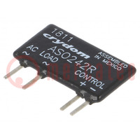 Relay: solid state; Ucntrl: 4÷10VDC; 2A; 12÷280VAC; ASO; 1-phase