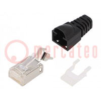 Plug; RJ45; PIN: 8; Cat: 6a,Class EA; shielded; gold-plated; IP20