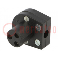 Connector: circular; plug; female; PIN: 3; for cable; soldering; 3A