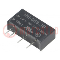 Converter: DC/DC; 1W; Uin: 4.5÷5.5V; Uout: 3.3VDC; Iout: 303mA; SIP7