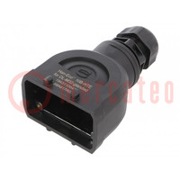 Enclosure: for HDC connectors; Han-Eco® B; for cable; straight