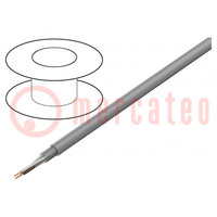 Wire; ELITRONIC® LIYCY; 3x0.14mm2; tinned copper braid; PVC; grey