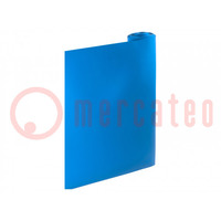 Bench mat; 1.2x10m; Resistance to: chemical,water; vinyl; blue