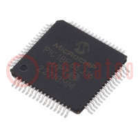IC: PIC mikrokontroller; 48MHz; 2÷3,6VDC; SMD; TQFP64; PIC18; tálca