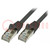 Patch cord; F/UTP; 6; Line; CCA; PVC; schwarz; 1m; 26AWG