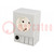 F-type socket; 250VAC; 6.3A; IP20; for DIN rail mounting