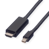 VALUE Mini DisplayPort Kabel, Mini DP-UHDTV, ST/ST, schwarz, 3 m