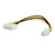 ROLINE Internal Power Cable, 4-pin HDD/ ATX12V-P4 4-pin Power, 0.15 m