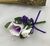 Artificial Silk Juliet Calla Lily Rose Corsage with Crystals - 18cm, ?Purple/White Picasso