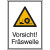 Vorsicht! Fräswelle Warnschild, selbstkl. Folie, Größe 13,10x18,50cm DIN 4844-2 D-W022 + Zusatztext