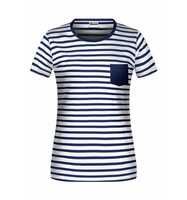 James & Nicholson T-Shirt Maritim Damen 8027 Gr. M white/navy