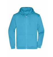 James & Nicholson Sweatjacke mit Kapuze Herren JN756 Gr. 2XL turquoise