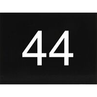 Produktbild zu Targhetta numerica autoadesiva, 40 x 30 mm, tipo 44, plastica nero lucido