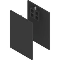 Produktbild zu SOLIDO 80 Placchette copertura profilo elemento laterale vetro nero opaco