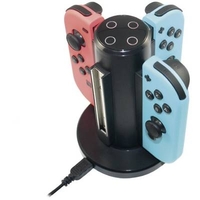 READY2GAMING-NINTENDO SWITCH 4 IN 1 CHARGER VIDEOJUEGOS, MULTICOLOR (674900)