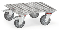 Plateaux roulants, Charge 250 kg, dimensions utiles 500 x 500 mm, plate-forme en aluminium.