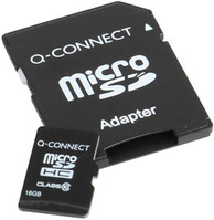 Speicherkarte Micro SDHC inklusive URA 16GB Q-CONNECT KF16012