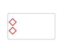 Brother LTZ12075F2PI etiket Rechthoek Wit, Rood
