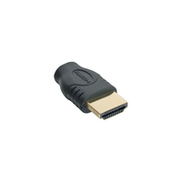 InLine 17690A tussenstuk voor kabels HDMI A male HDMI D Zwart