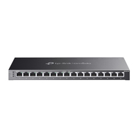 TP-Link Omada SG2016P switch di rete Gestito L2/L2+ Gigabit Ethernet (10/100/1000) Supporto Power over Ethernet (PoE) Nero