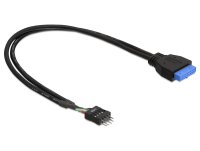 DeLOCK USB 3.0 19 pin - USB 2.0 8 pin 60cm Fekete
