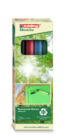 Edding EcoLine 25 tartós filctoll Golyóshegyű Fekete, Kék, Zöld, Vörös 4 dB