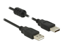DeLOCK 1m, 2xUSB 2.0-A USB Kabel USB 2.0 USB A Schwarz