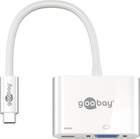 Goobay 62107 laptop-dockingstation & portreplikator Kabelgebunden USB 3.2 Gen 1 (3.1 Gen 1) Type-C Weiß