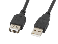 Lanberg CA-USBE-10CC-0007-BK cable USB 0,7 m USB 2.0 USB A Negro