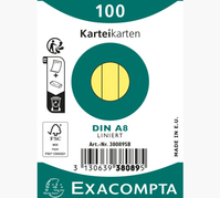 Exacompta 38089SB indexkaart Geel 100 stuk(s)