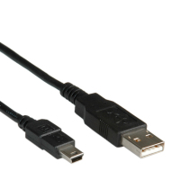 ROLINE 3m USB 2.0 USB kábel USB A Mini-USB A Fekete