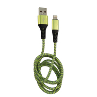 LC-Power LC-C-USB-LIGHTNING-1M-7 Lightning-kabel Groen, Grijs
