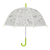 Esschert Design KG281 Kinder-Regenschirm Schwarz, Grün, Transparent