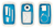 Leitz MyBox Tárolórekesz Téglalap alakú Akrilnitril-butadiénsztirol (ABS) Kék, Fehér